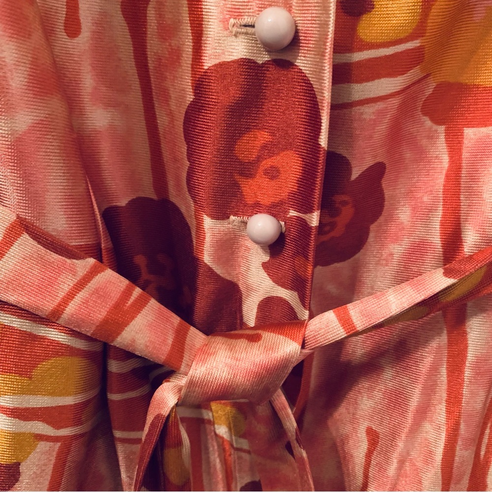 Genuine Vintage Finlaw Of Melbourne 1970’s Maxi Dress Colourful Print Size 16 - Picture 8 of 16